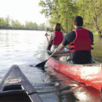 An Augusta, GA couple sets out for some canoeing.